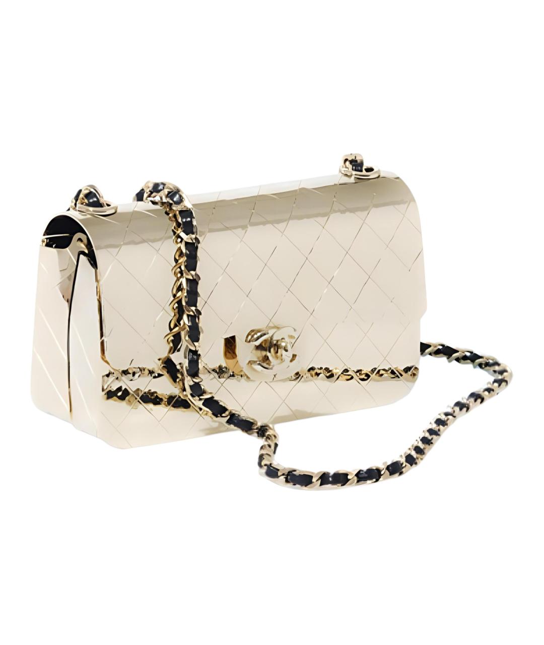 CHANEL Золотая сумка через плечо, фото 2