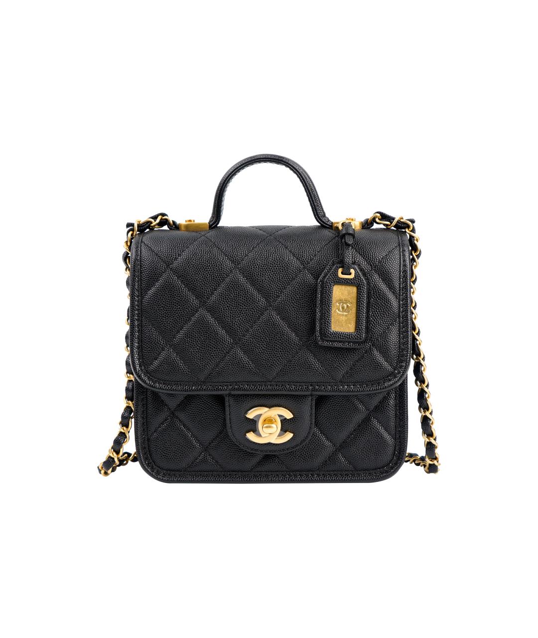 CHANEL Черная кожаная сумка через плечо, фото 5