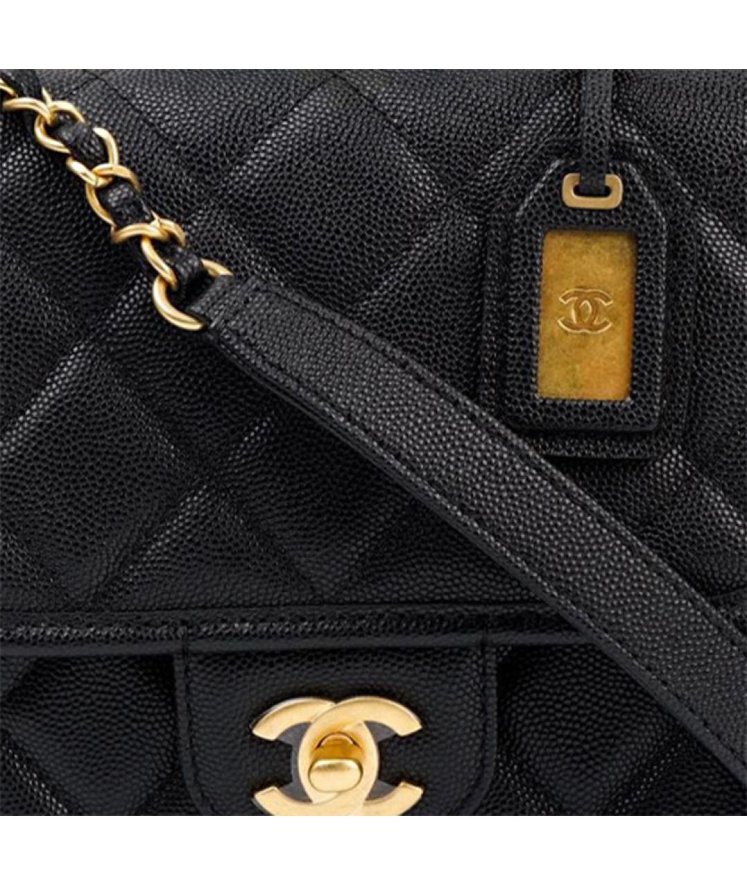 CHANEL Черная кожаная сумка через плечо, фото 8