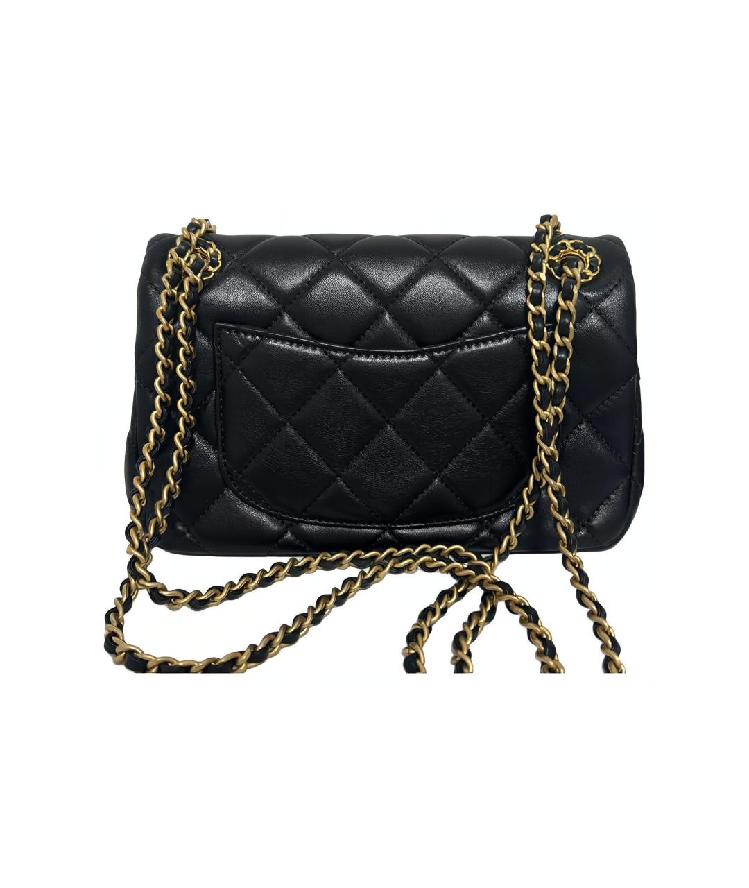 CHANEL Черная кожаная сумка через плечо, фото 3
