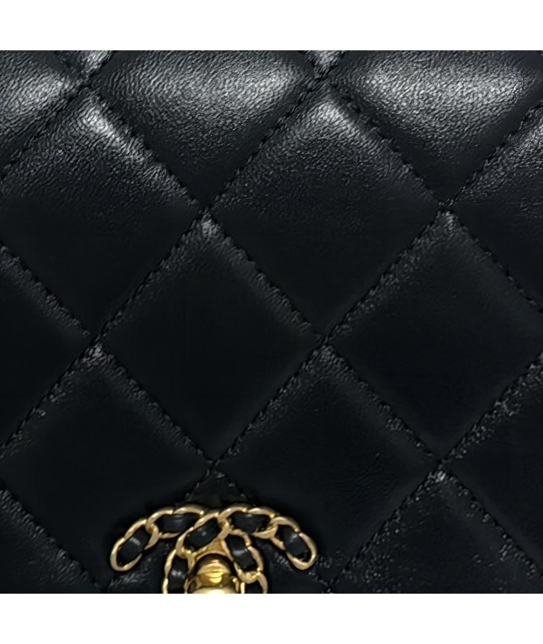 CHANEL Черная кожаная сумка через плечо, фото 4