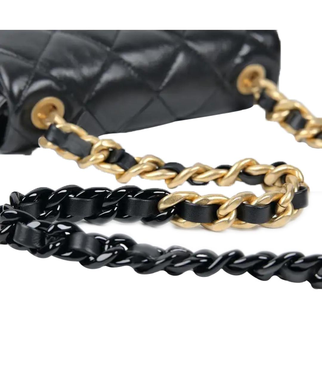 CHANEL Черная кожаная сумка через плечо, фото 5