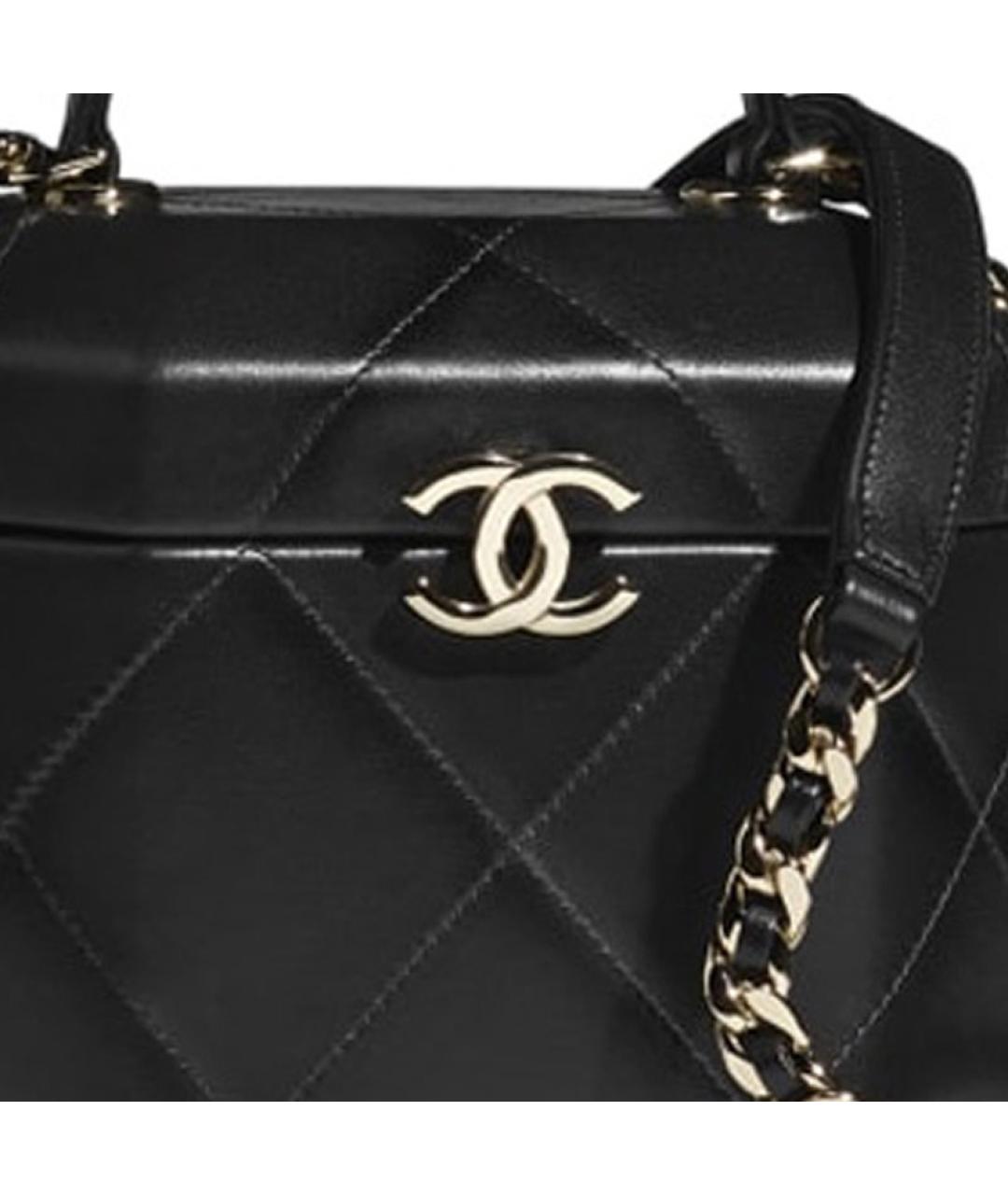 CHANEL Черная кожаная косметичка, фото 4