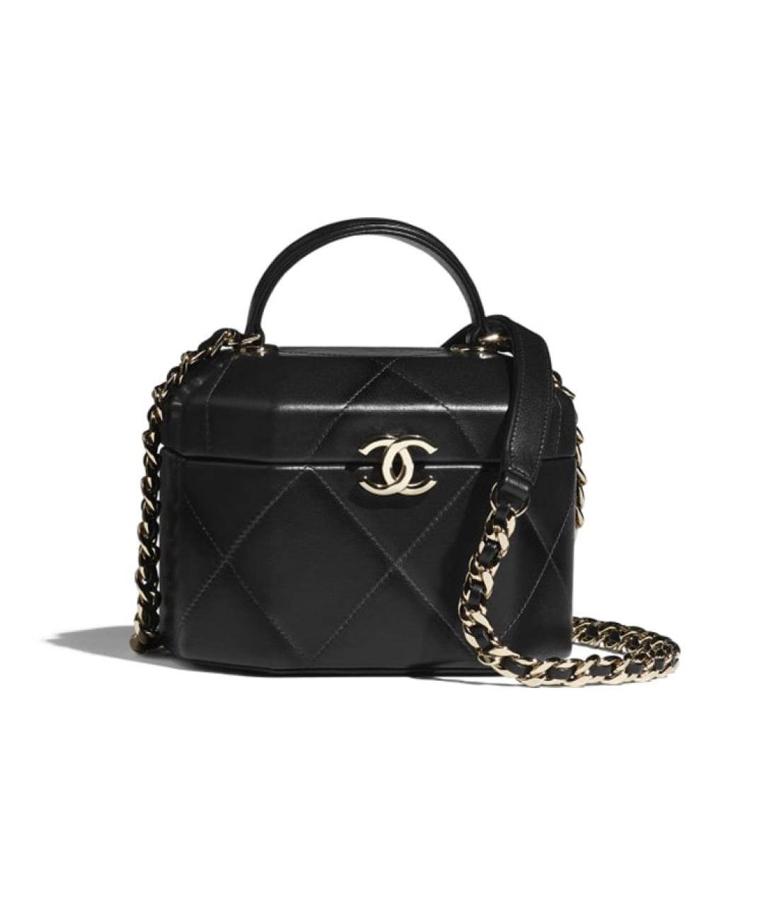 CHANEL Черная кожаная косметичка, фото 1