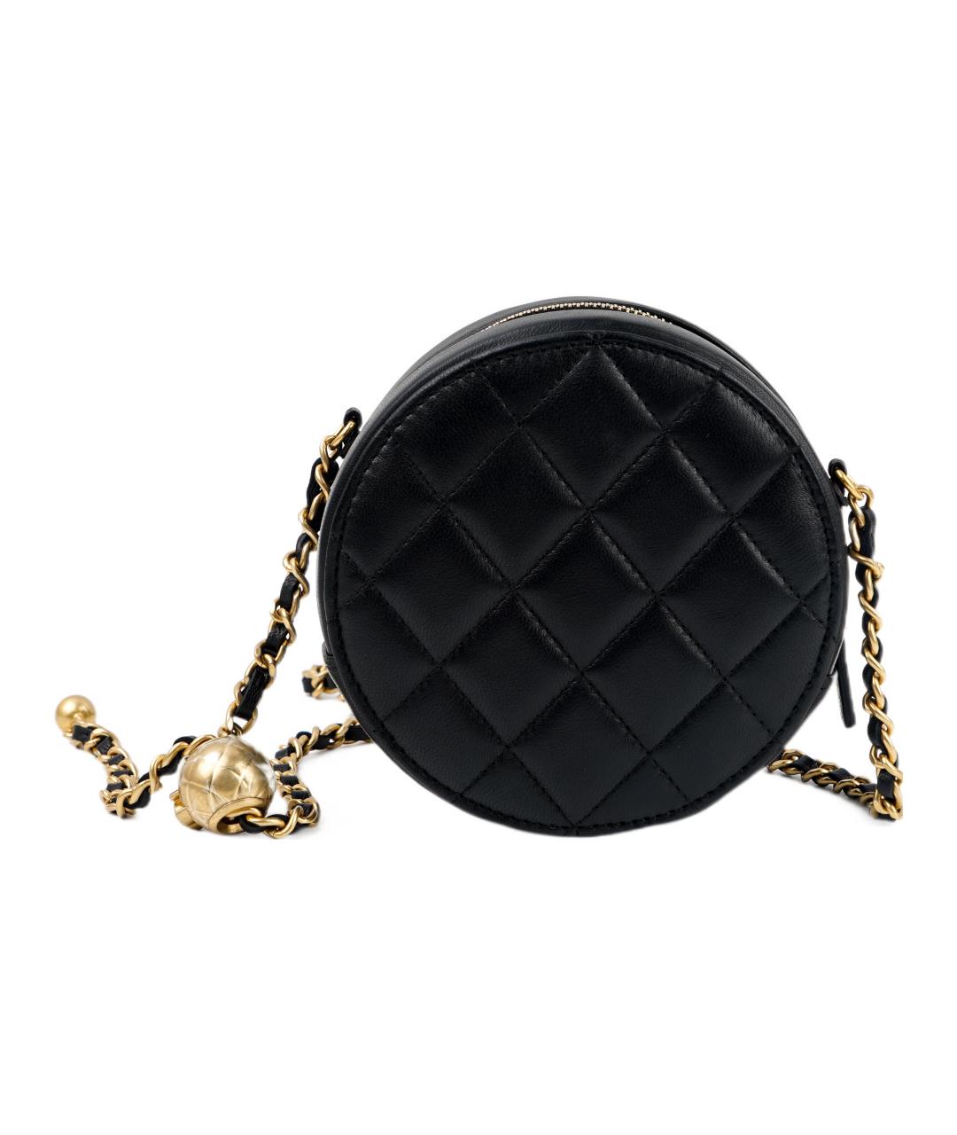 CHANEL Черная кожаная сумка через плечо, фото 3