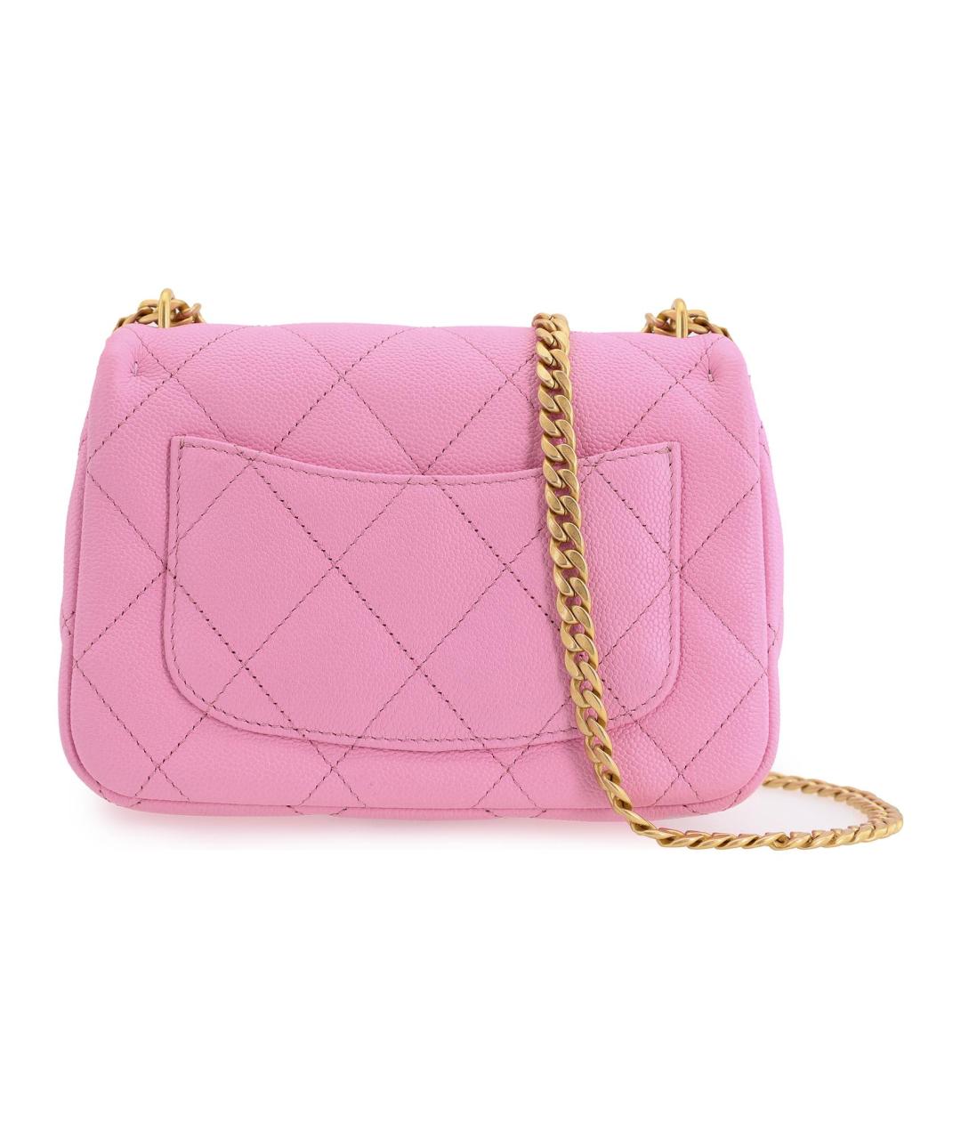 CHANEL Розовая кожаная сумка через плечо, фото 3