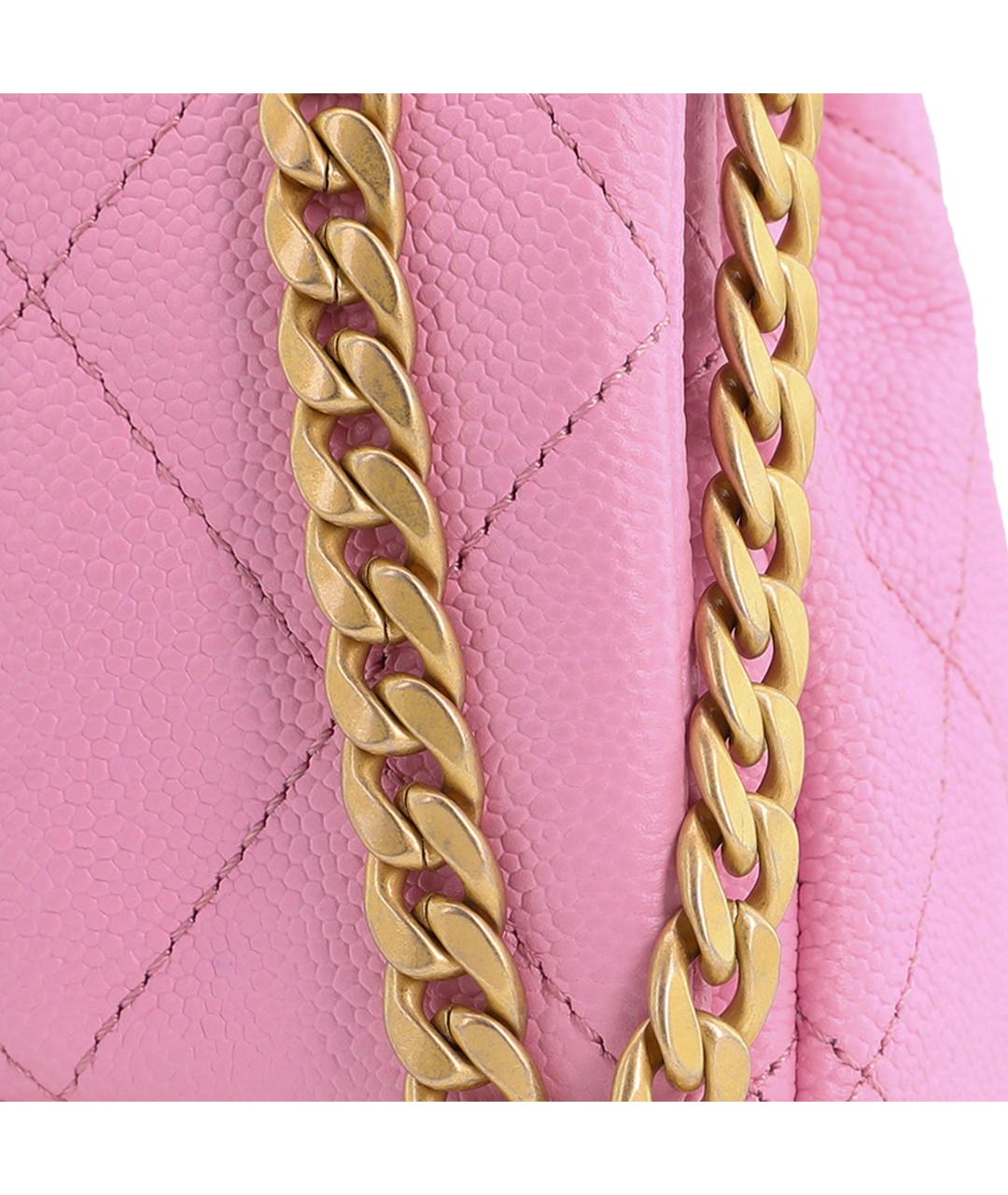 CHANEL Розовая кожаная сумка через плечо, фото 6
