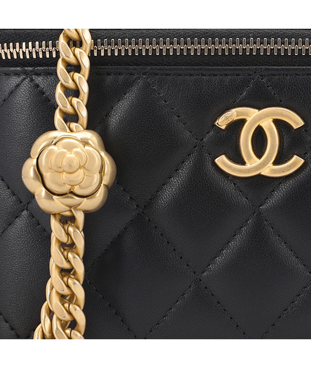 CHANEL Черная кожаная сумка через плечо, фото 6