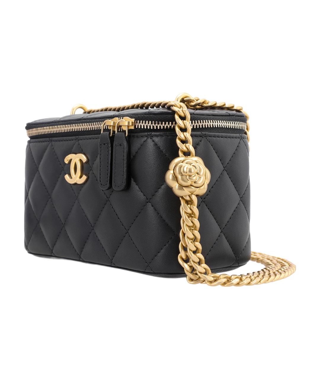 CHANEL Черная кожаная сумка через плечо, фото 2