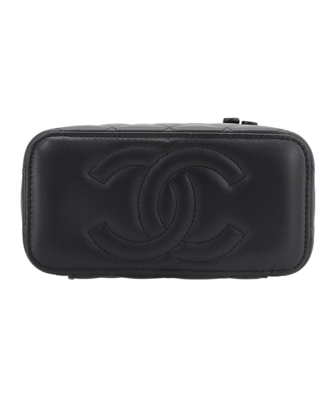 CHANEL Черная кожаная сумка через плечо, фото 4