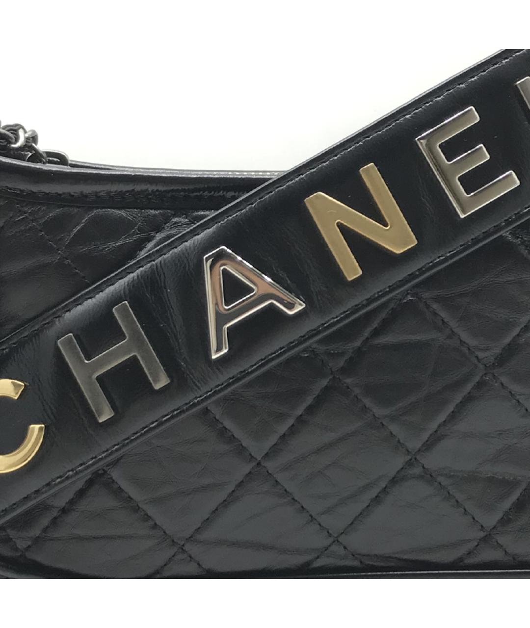 CHANEL Черная кожаная сумка через плечо, фото 3