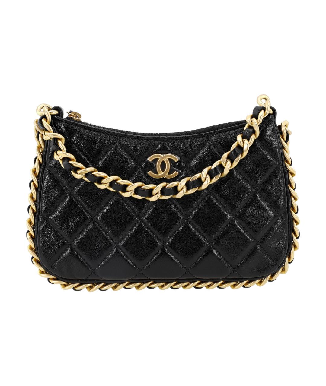 CHANEL Черная кожаная сумка через плечо, фото 1