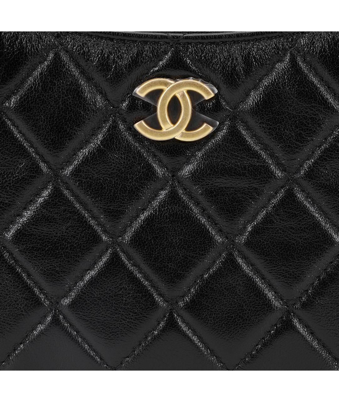 CHANEL Черная кожаная сумка через плечо, фото 5