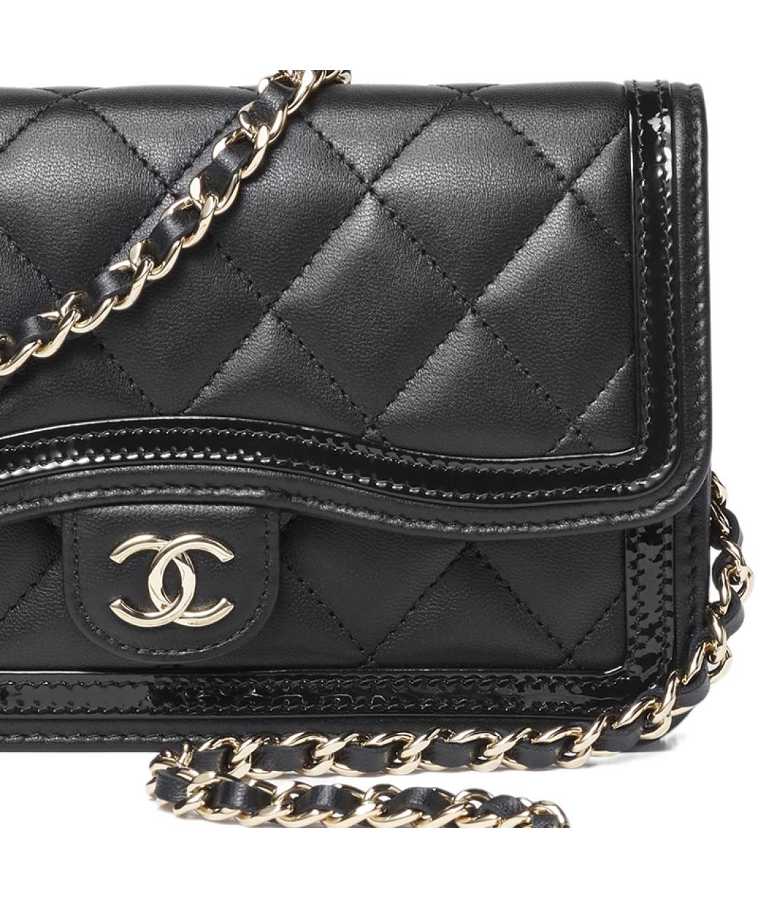 CHANEL Черная кожаная сумка через плечо, фото 4