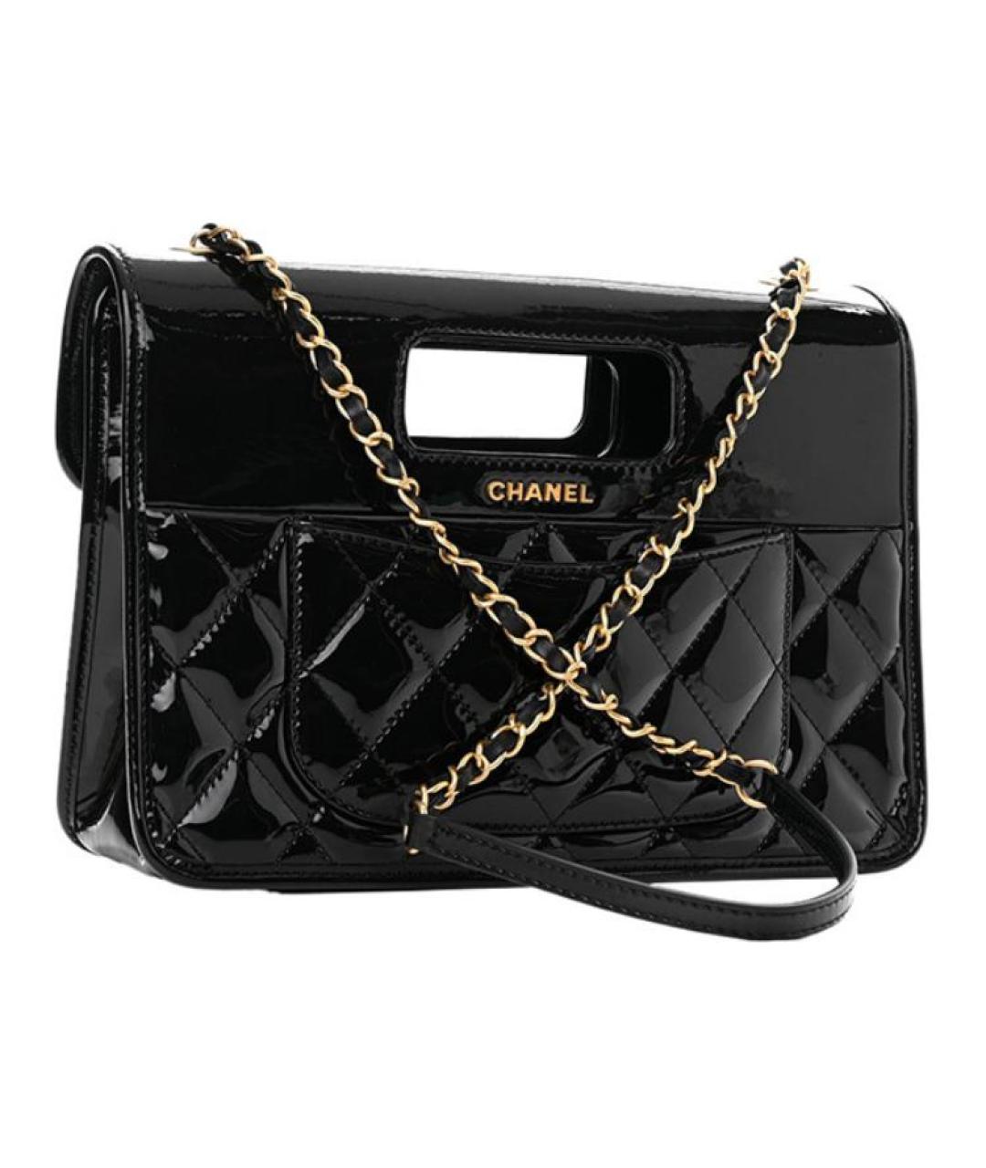 CHANEL Черная кожаная сумка через плечо, фото 2