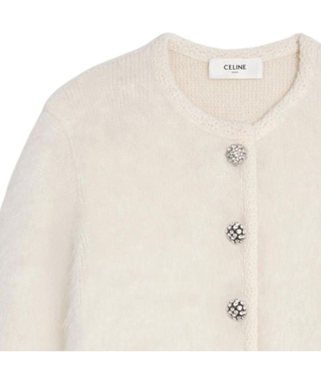 CELINE Бежевый шерстяной джемпер / свитер, фото 4