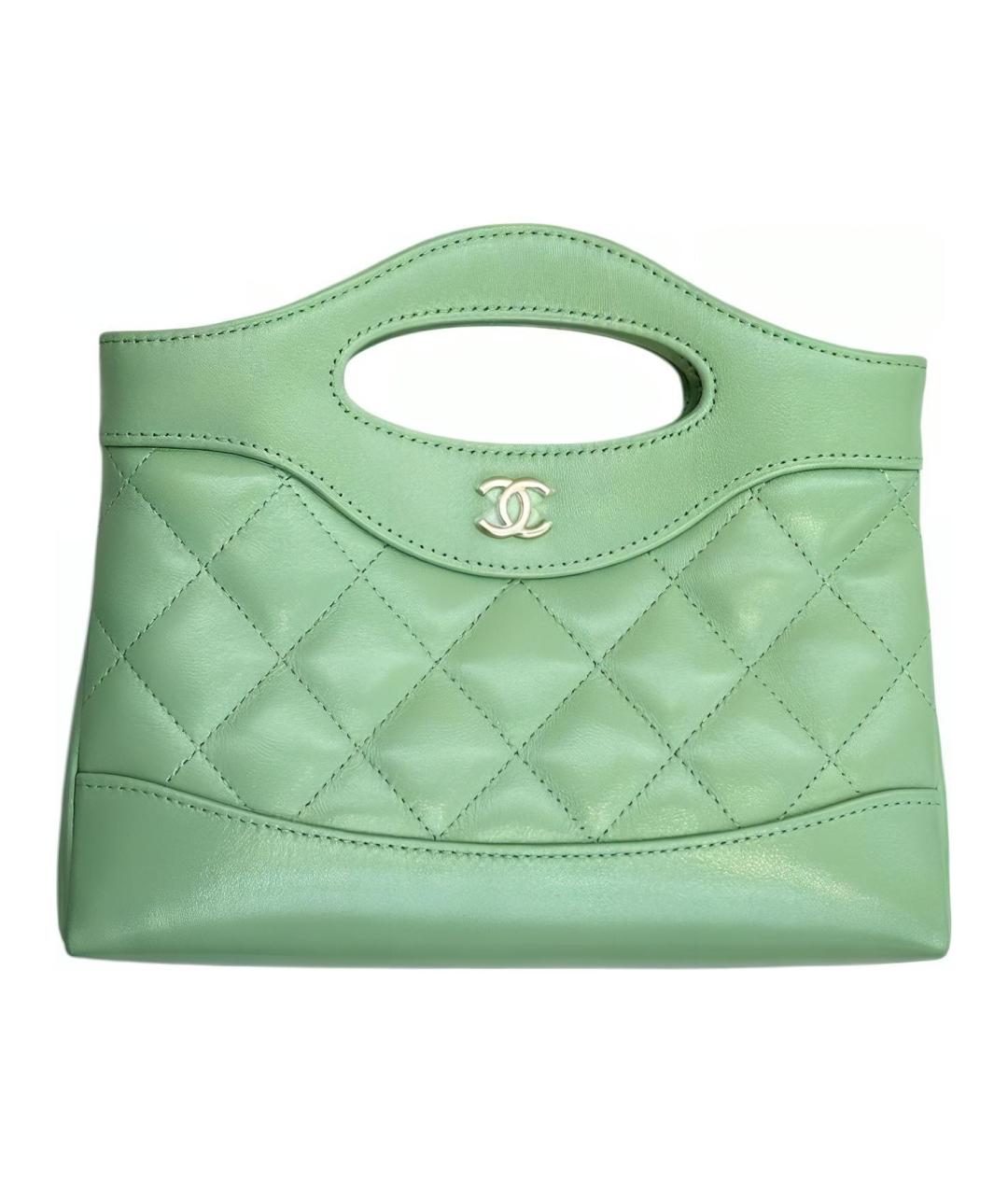 CHANEL Салатовая кожаная сумка через плечо, фото 1