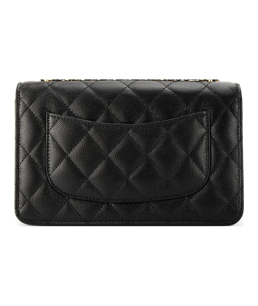 CHANEL Черная кожаная сумка через плечо, фото 3