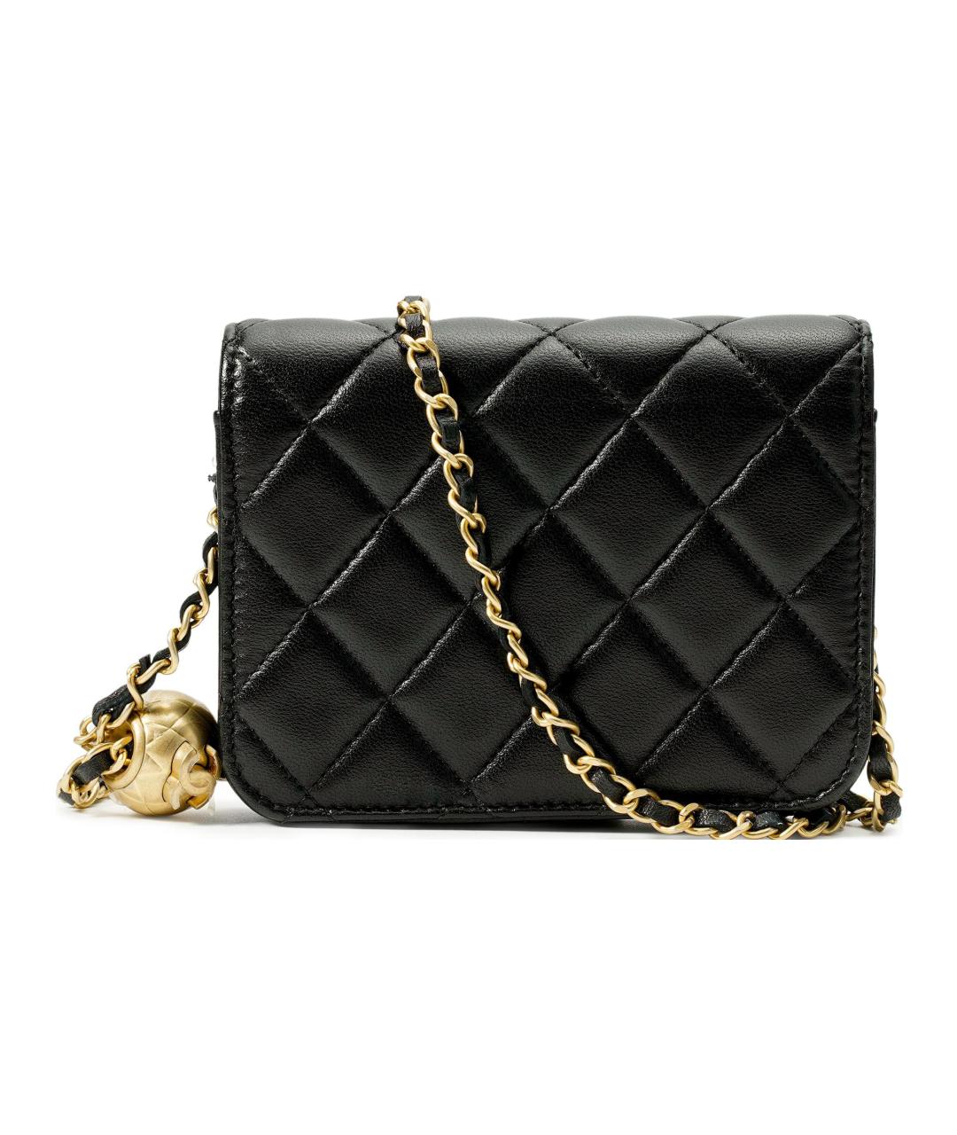 CHANEL Черная кожаная сумка через плечо, фото 4