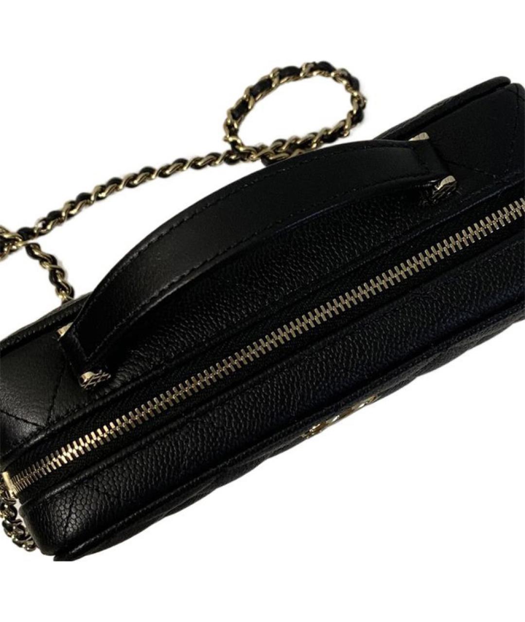 CHANEL Черная кожаная косметичка, фото 2