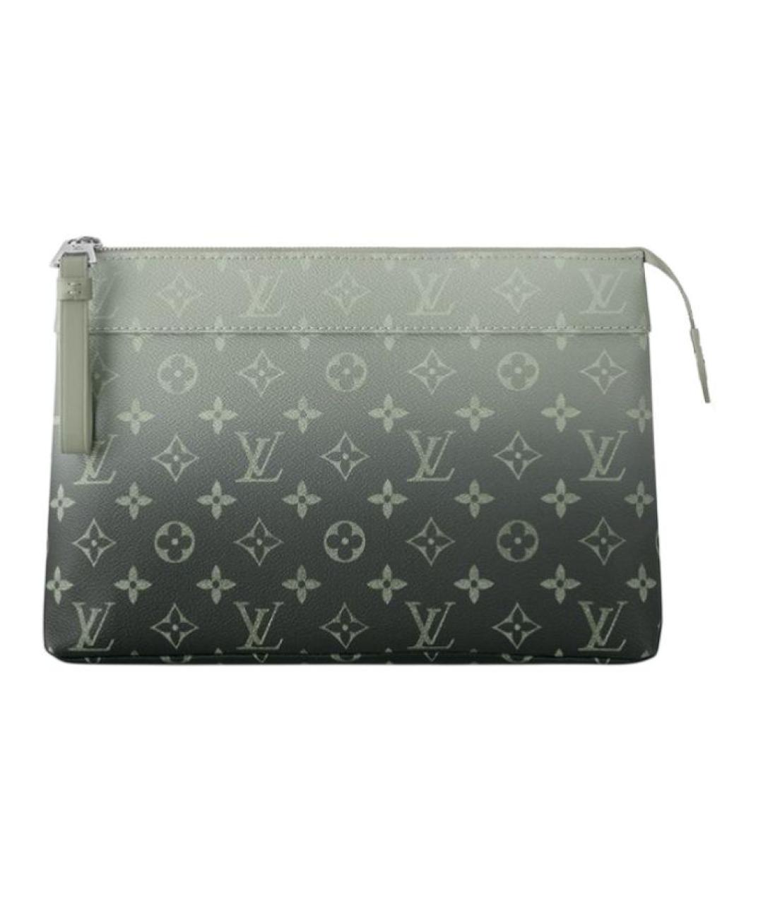 LOUIS VUITTON Хаки кожаная папка для документов, фото 1