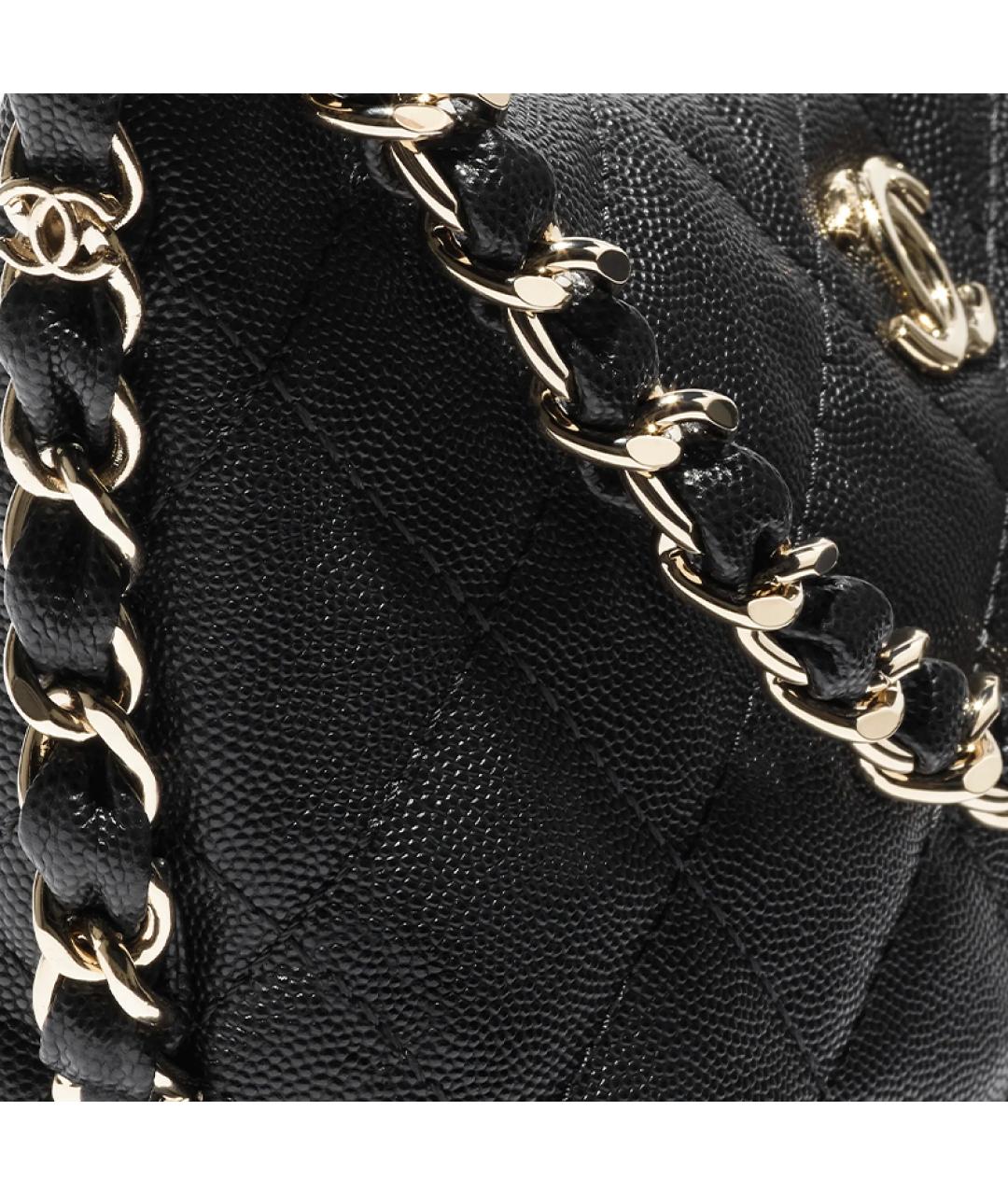 CHANEL Черная кожаная сумка через плечо, фото 3