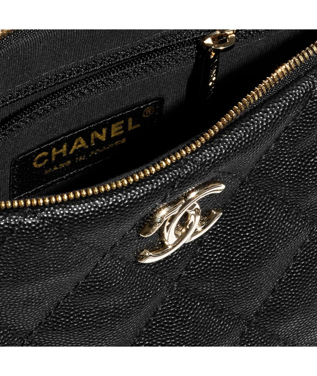 CHANEL Черная кожаная сумка через плечо, фото 4