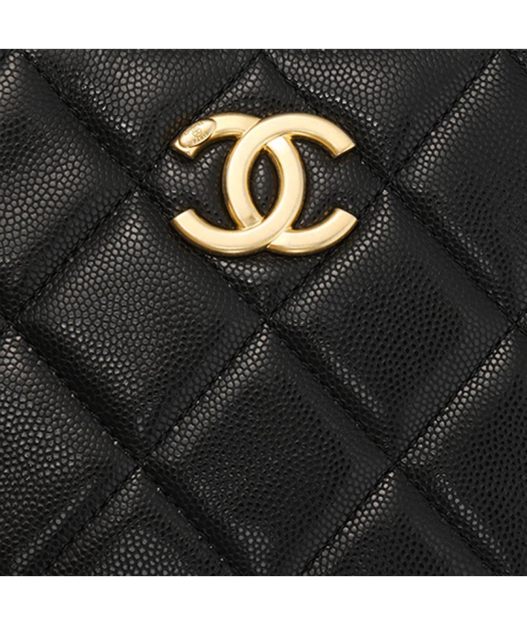 CHANEL Черная кожаная сумка через плечо, фото 5