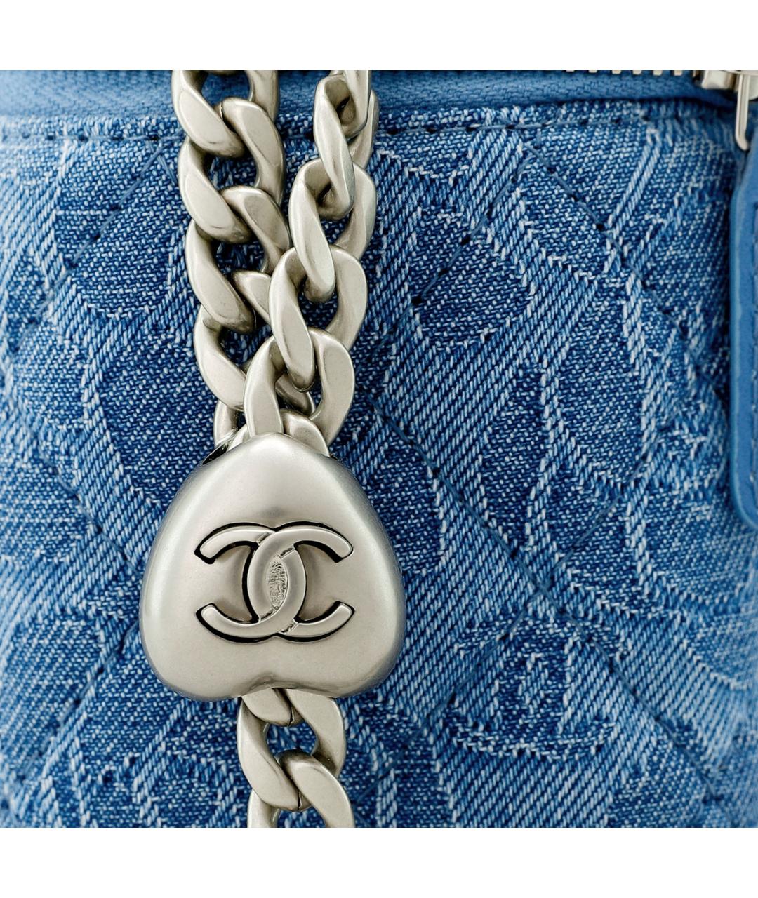 CHANEL Синяя деним сумка через плечо, фото 6