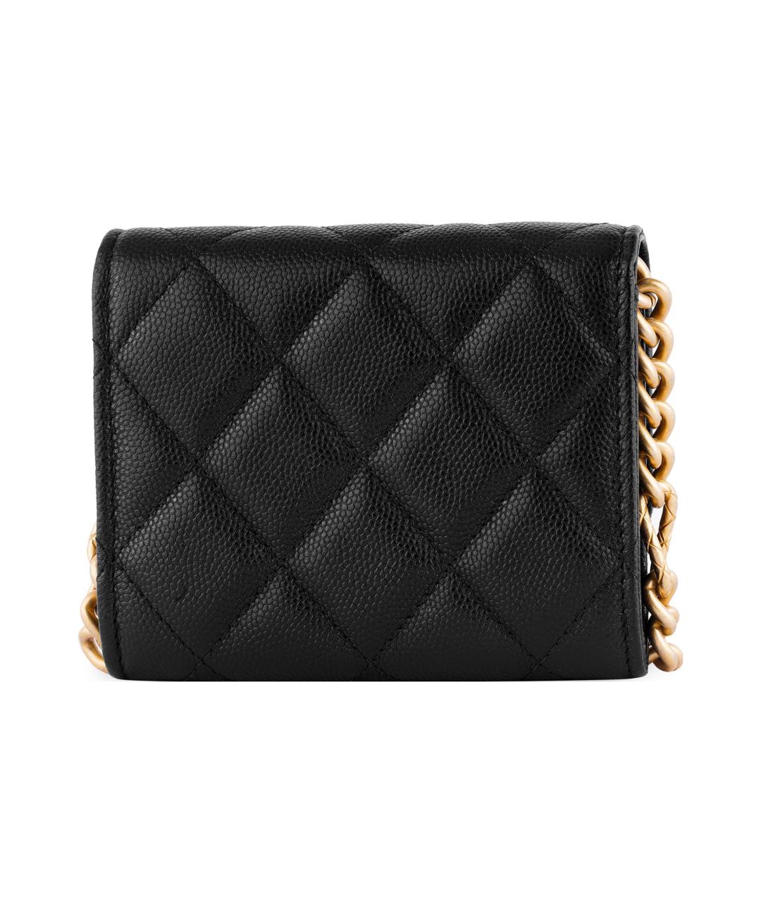 CHANEL Черная кожаная сумка через плечо, фото 4