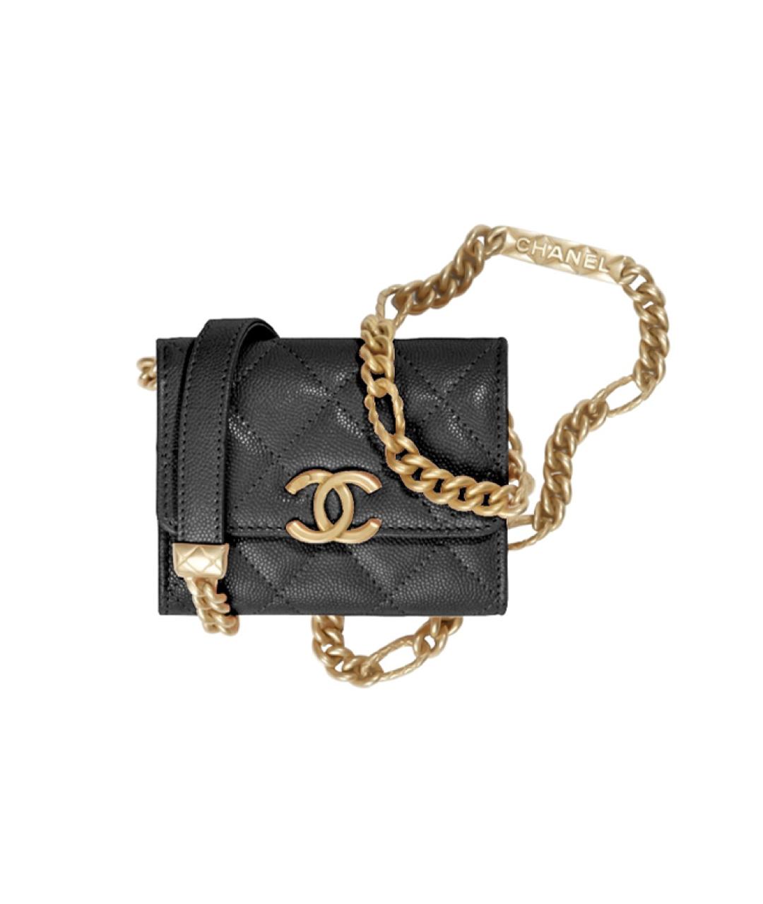 CHANEL Черная кожаная сумка через плечо, фото 1