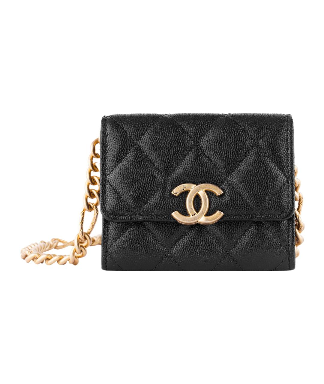 CHANEL Черная кожаная сумка через плечо, фото 2