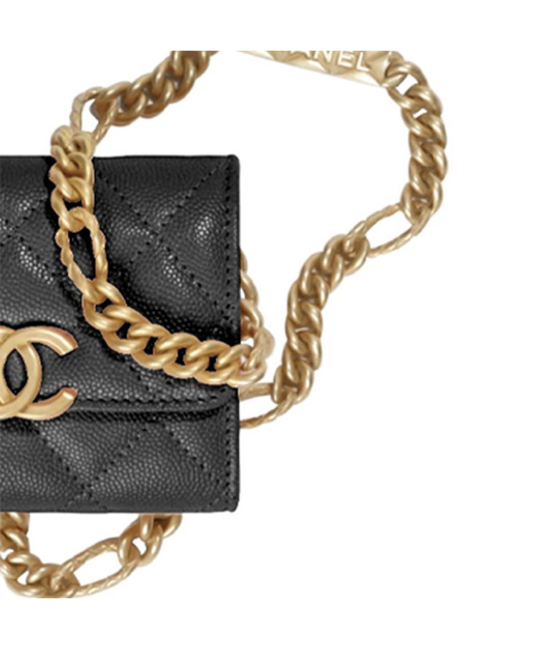 CHANEL Черная кожаная сумка через плечо, фото 7