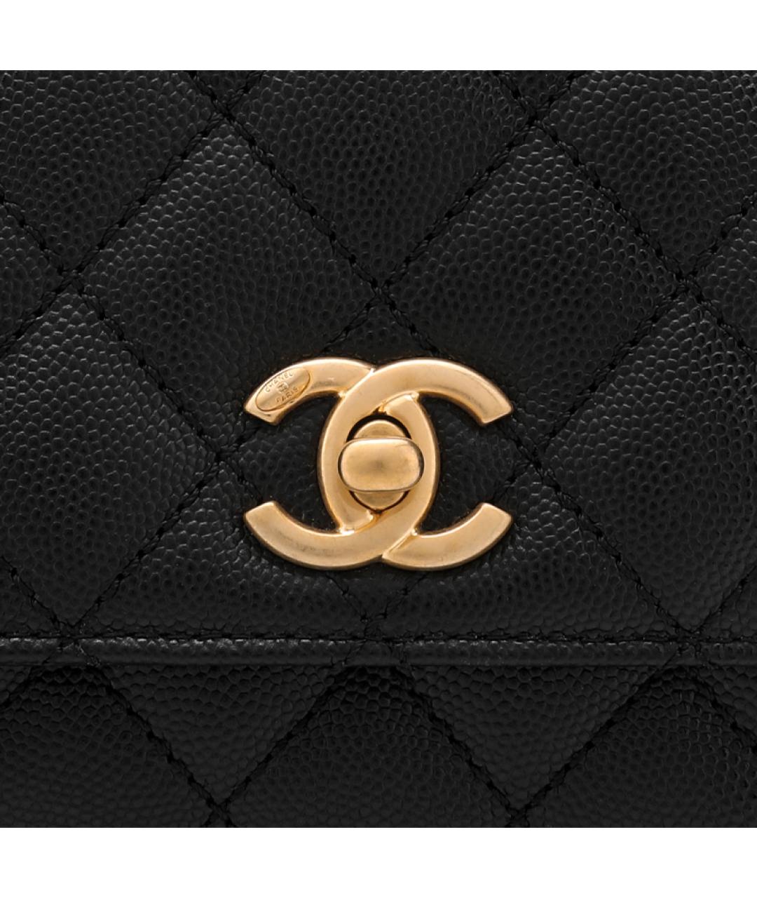 CHANEL Черная кожаная сумка через плечо, фото 5