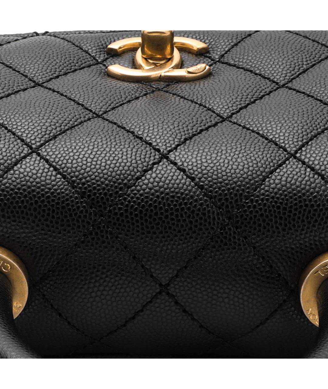 CHANEL Черная кожаная сумка через плечо, фото 6