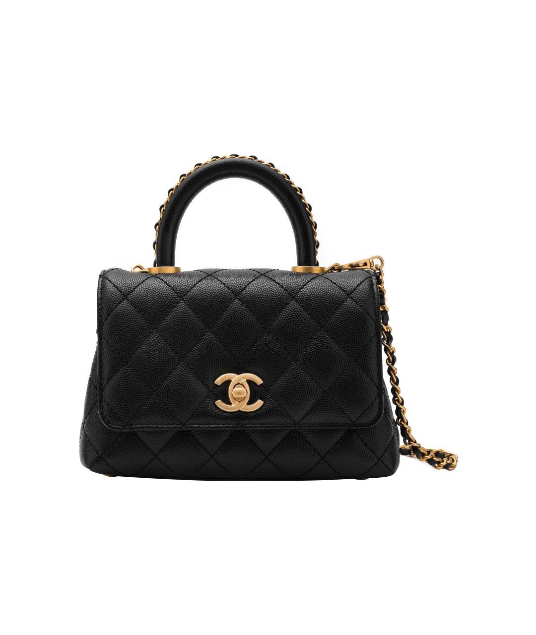 CHANEL Черная кожаная сумка через плечо, фото 1