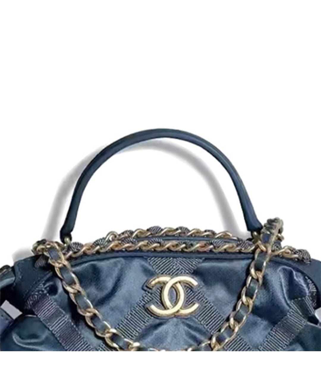 CHANEL Синяя сумка через плечо, фото 2