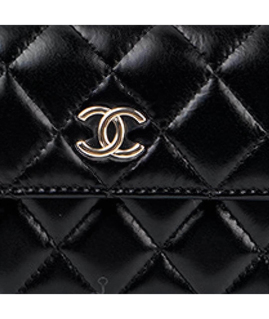 CHANEL Черная кожаная сумка через плечо, фото 6