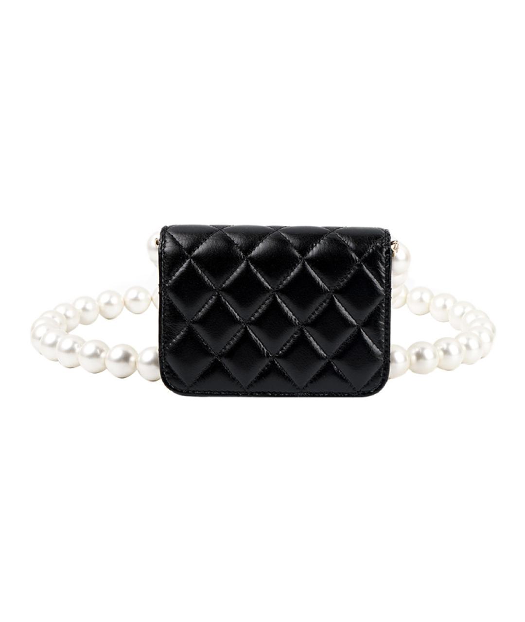 CHANEL Черная кожаная сумка через плечо, фото 4