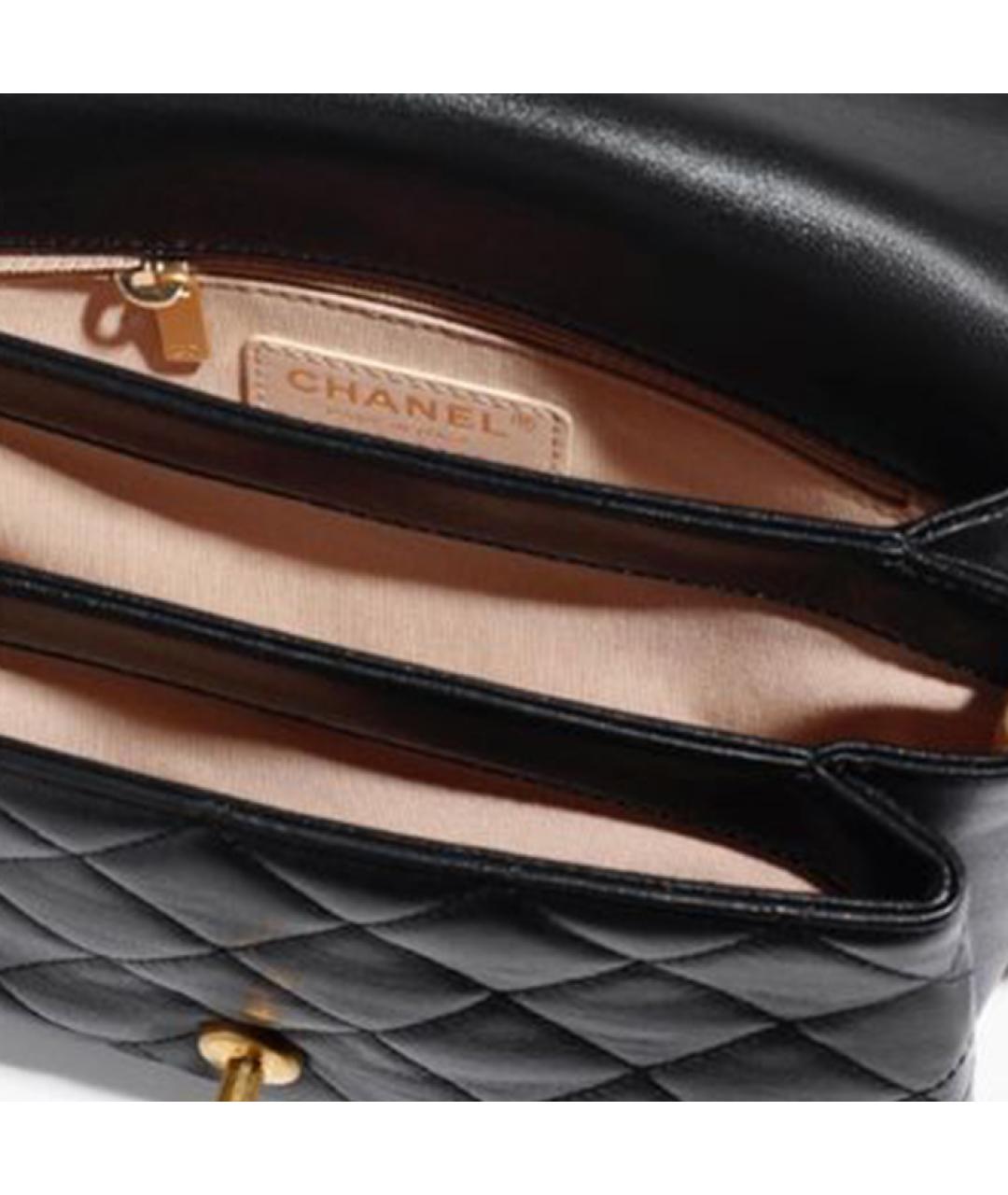 CHANEL Черная кожаная сумка через плечо, фото 5