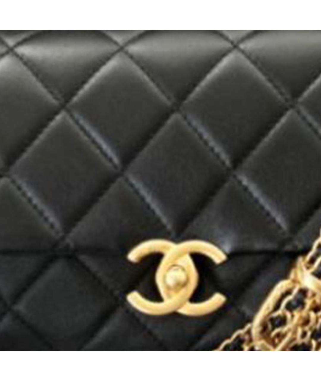 CHANEL Черная кожаная сумка через плечо, фото 4