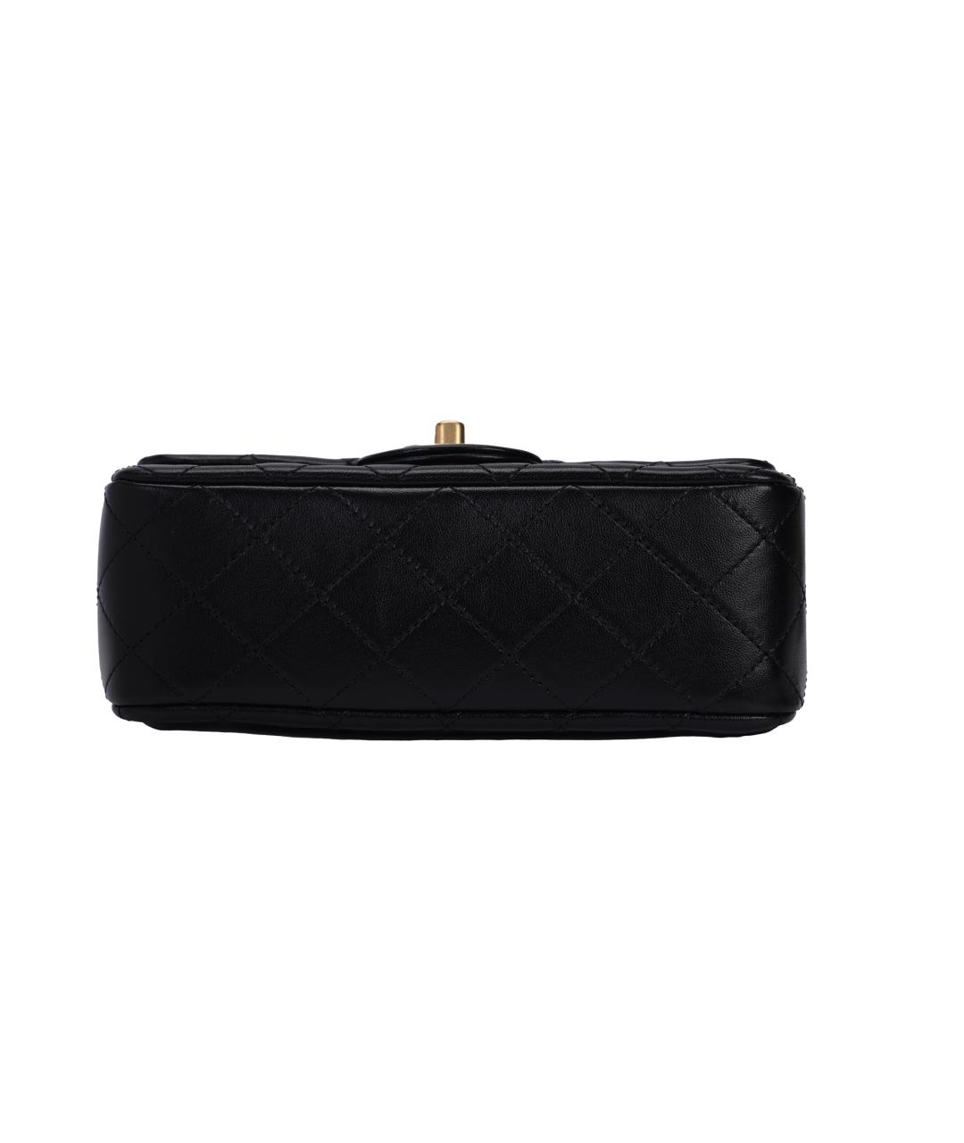 CHANEL Черная кожаная сумка через плечо, фото 4