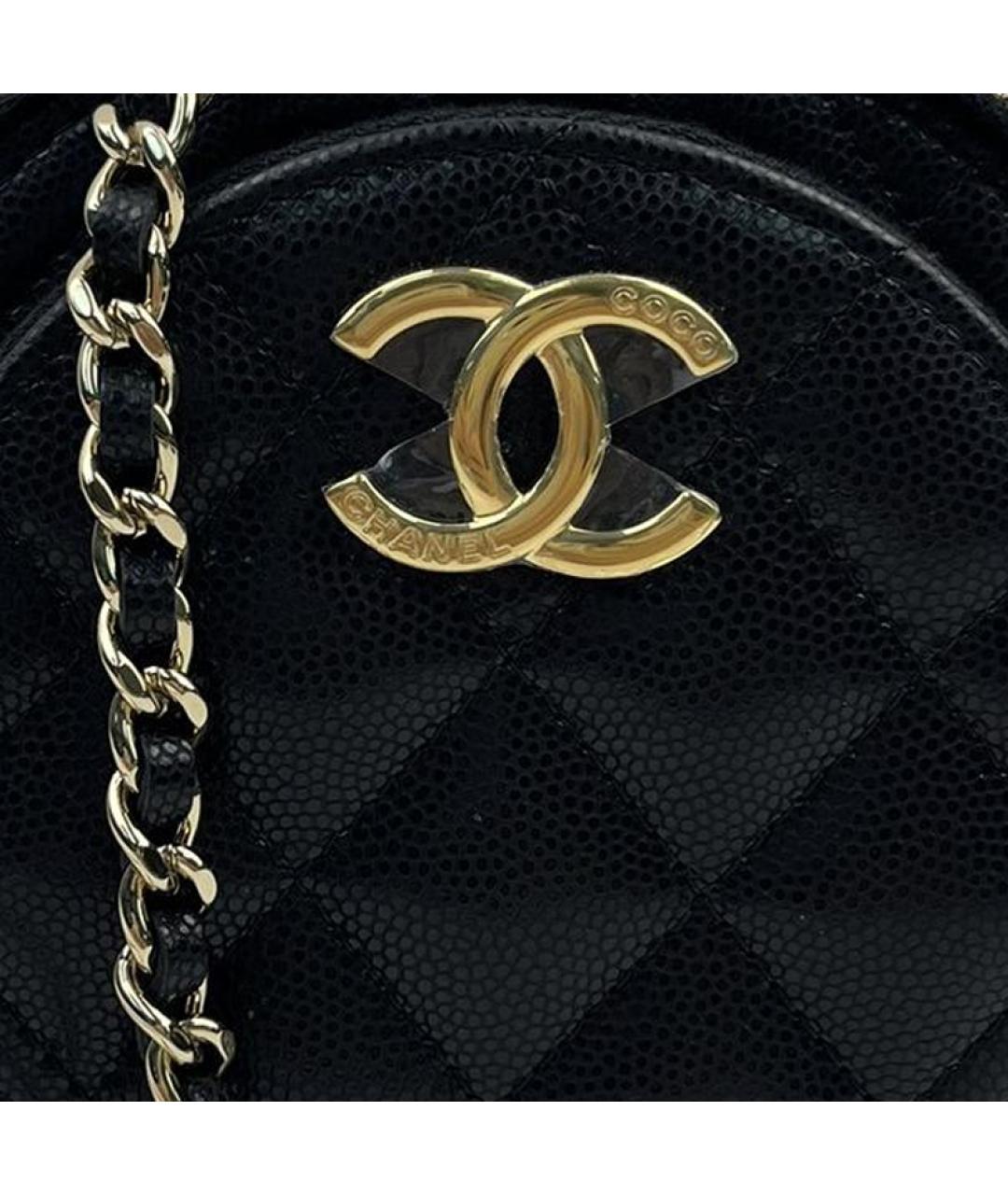 CHANEL Черная кожаная сумка через плечо, фото 2