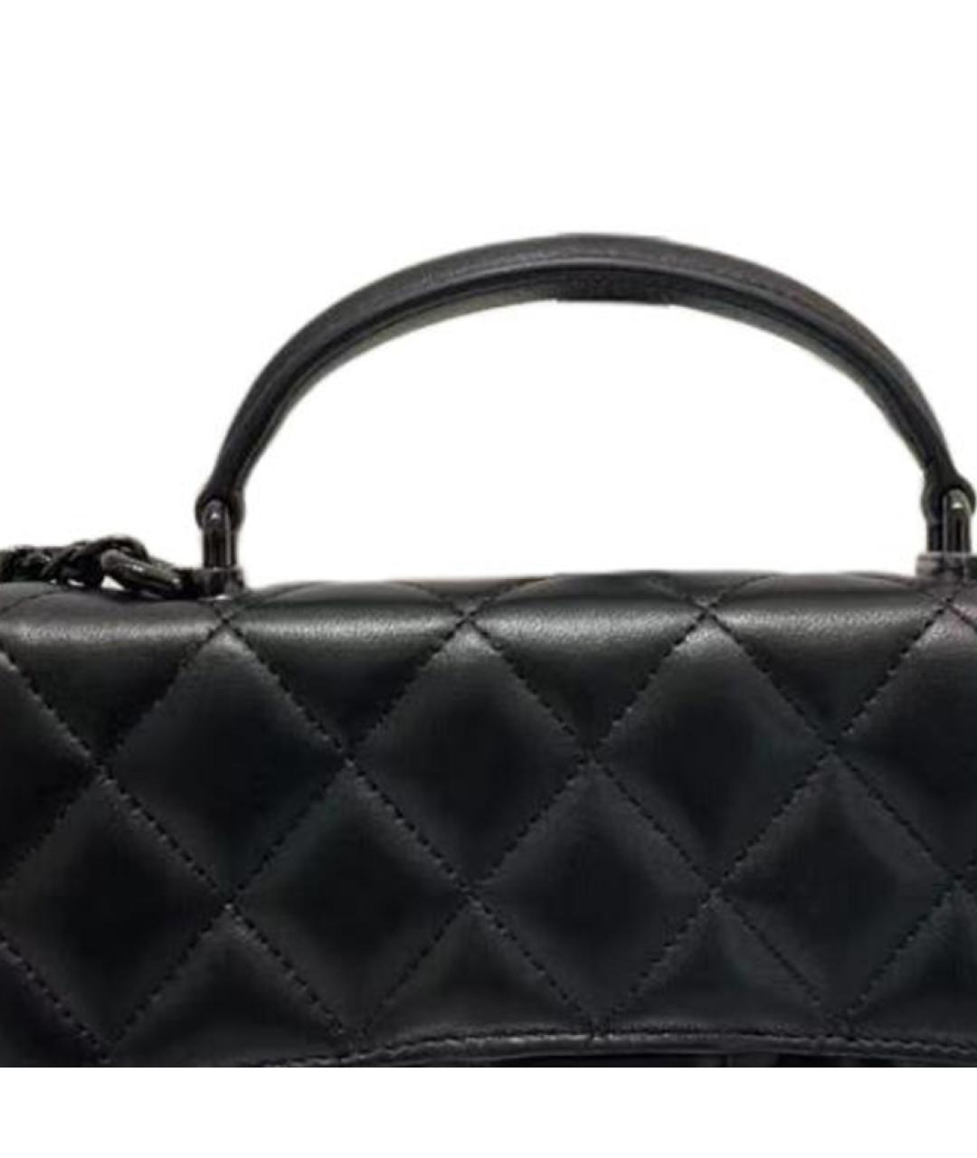 CHANEL Черная кожаная сумка через плечо, фото 2