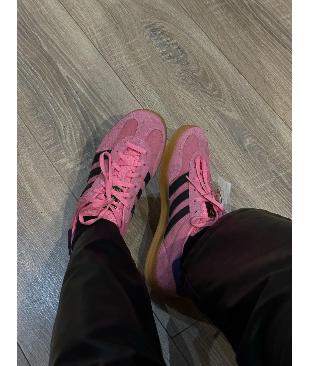 ADIDAS Розовые замшевые кеды, фото 4