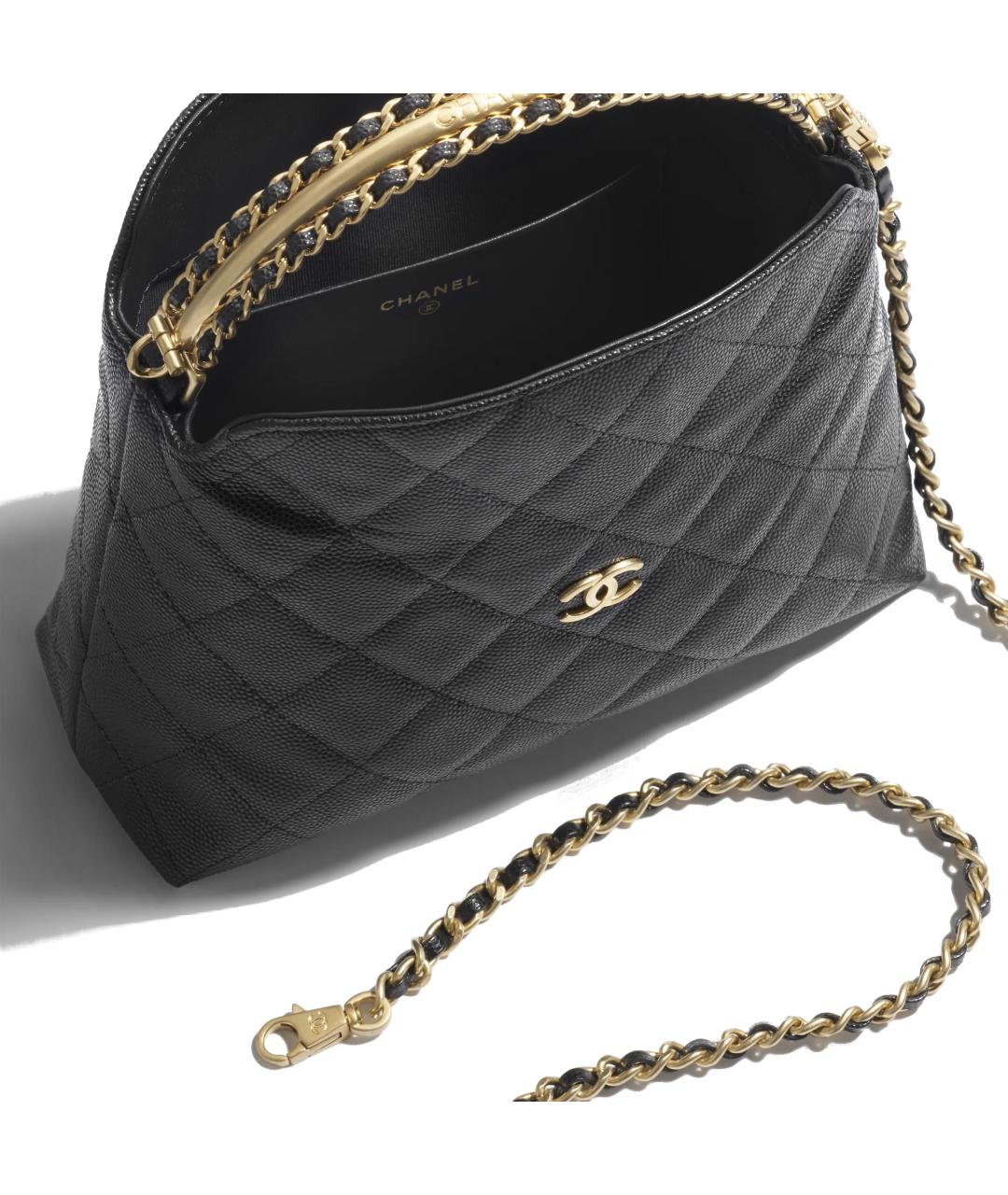 CHANEL Черная кожаная сумка через плечо, фото 3