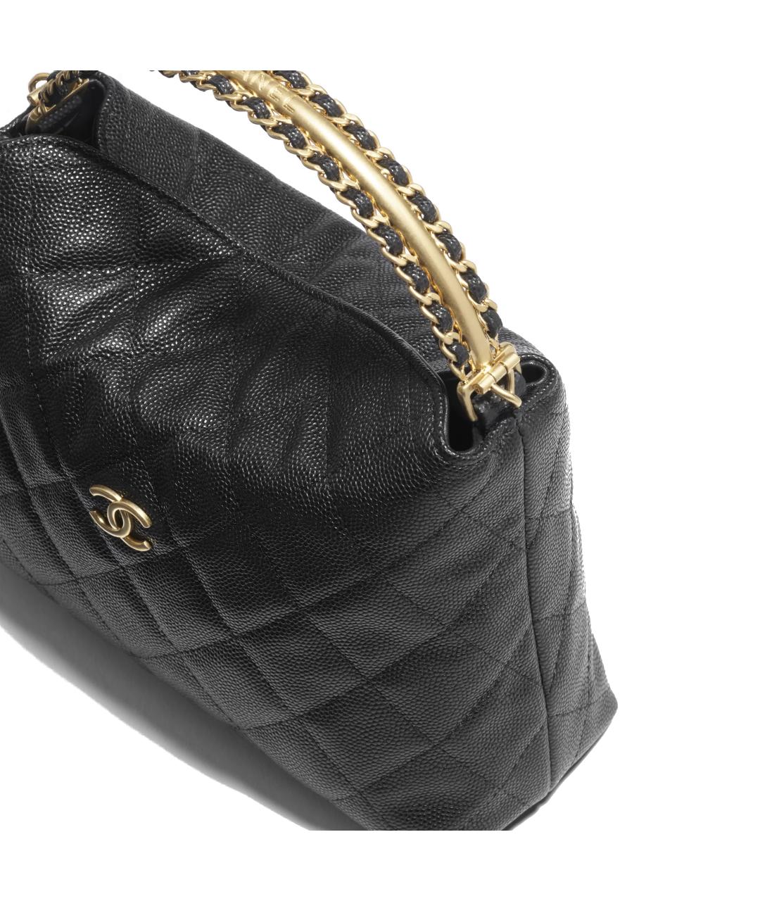 CHANEL Черная кожаная сумка через плечо, фото 4