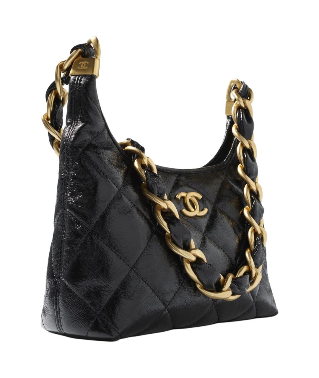 CHANEL Черная кожаная сумка через плечо, фото 3