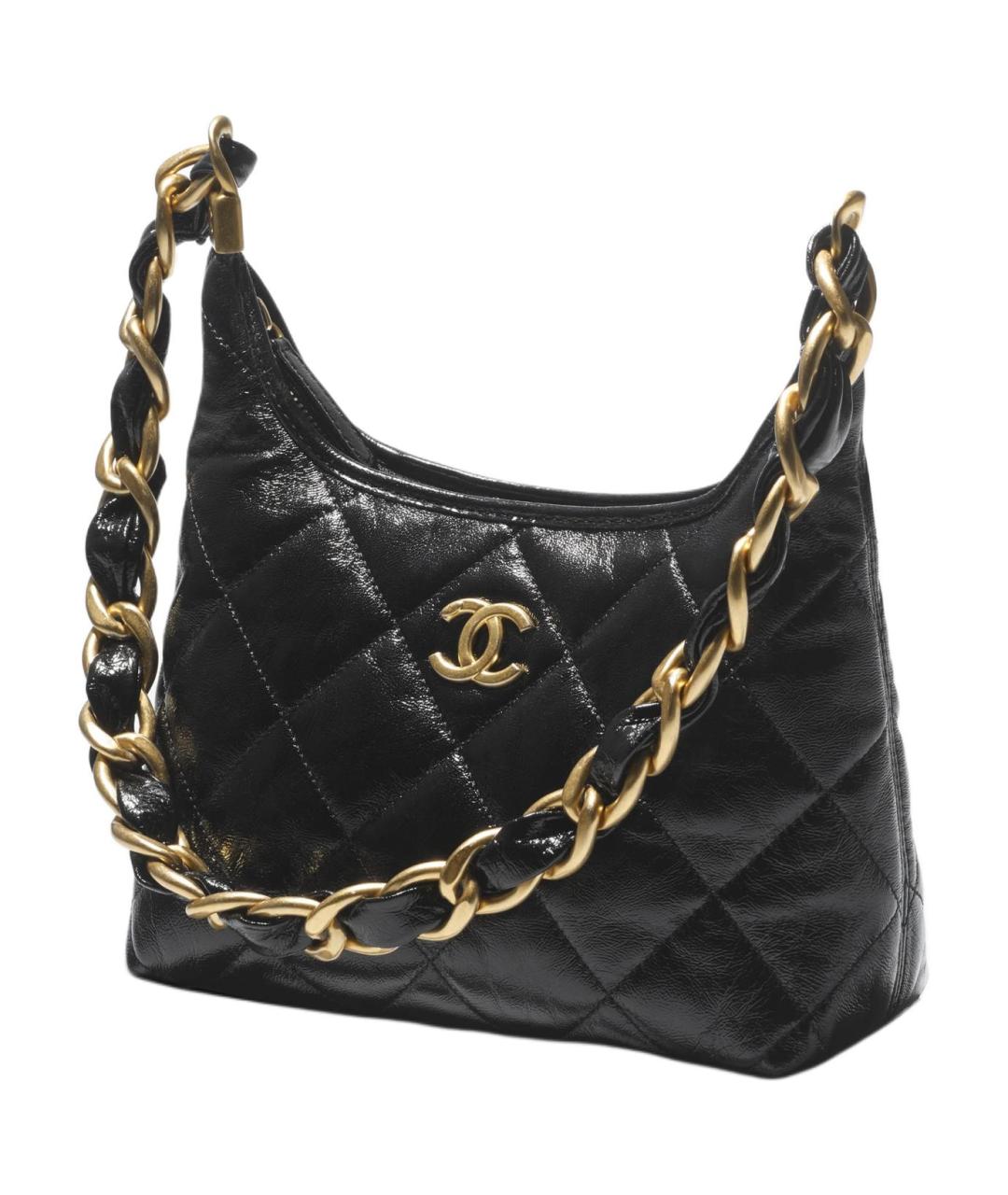 CHANEL Черная кожаная сумка через плечо, фото 2