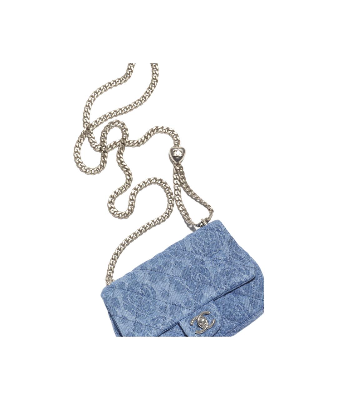 CHANEL Синяя сумка через плечо, фото 4